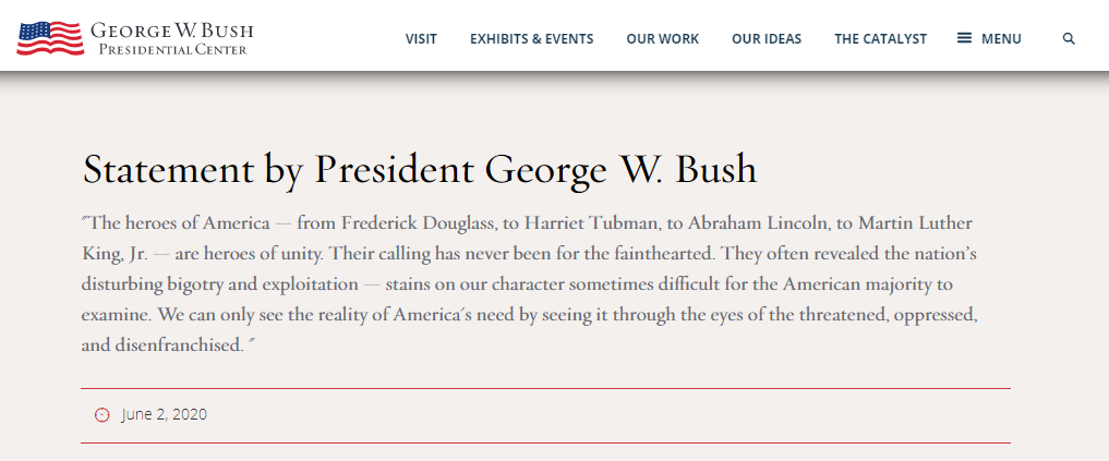 美国四任前总统齐发声，呼吁反思国家的“悲剧性失败”