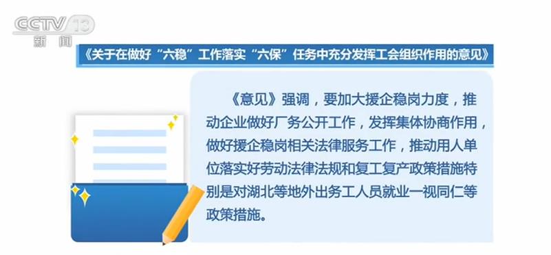 各级工会要在“六稳”“六保”中充分发挥作用 积极推进以训稳岗