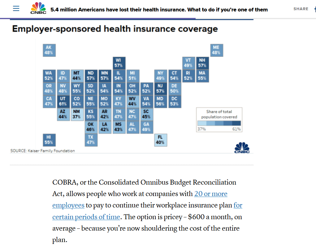 北美观察丨540万美国人因疫情失去医疗保险 联邦政府坐视不管