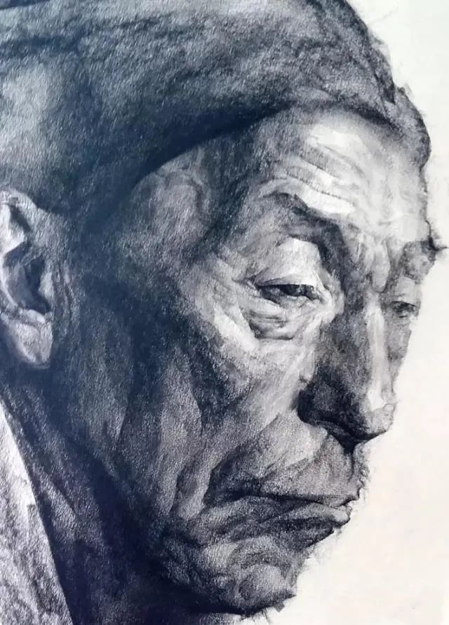 任家蓁炭精条写生