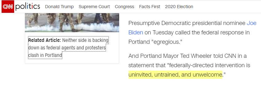 特朗普出动联邦执法人员平息示威引发轩然大波