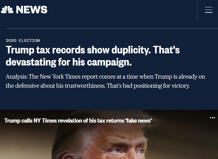 北美观察丨直击大选：特朗普被曝“避税达人”，拜登借机拉拢摇摆选民