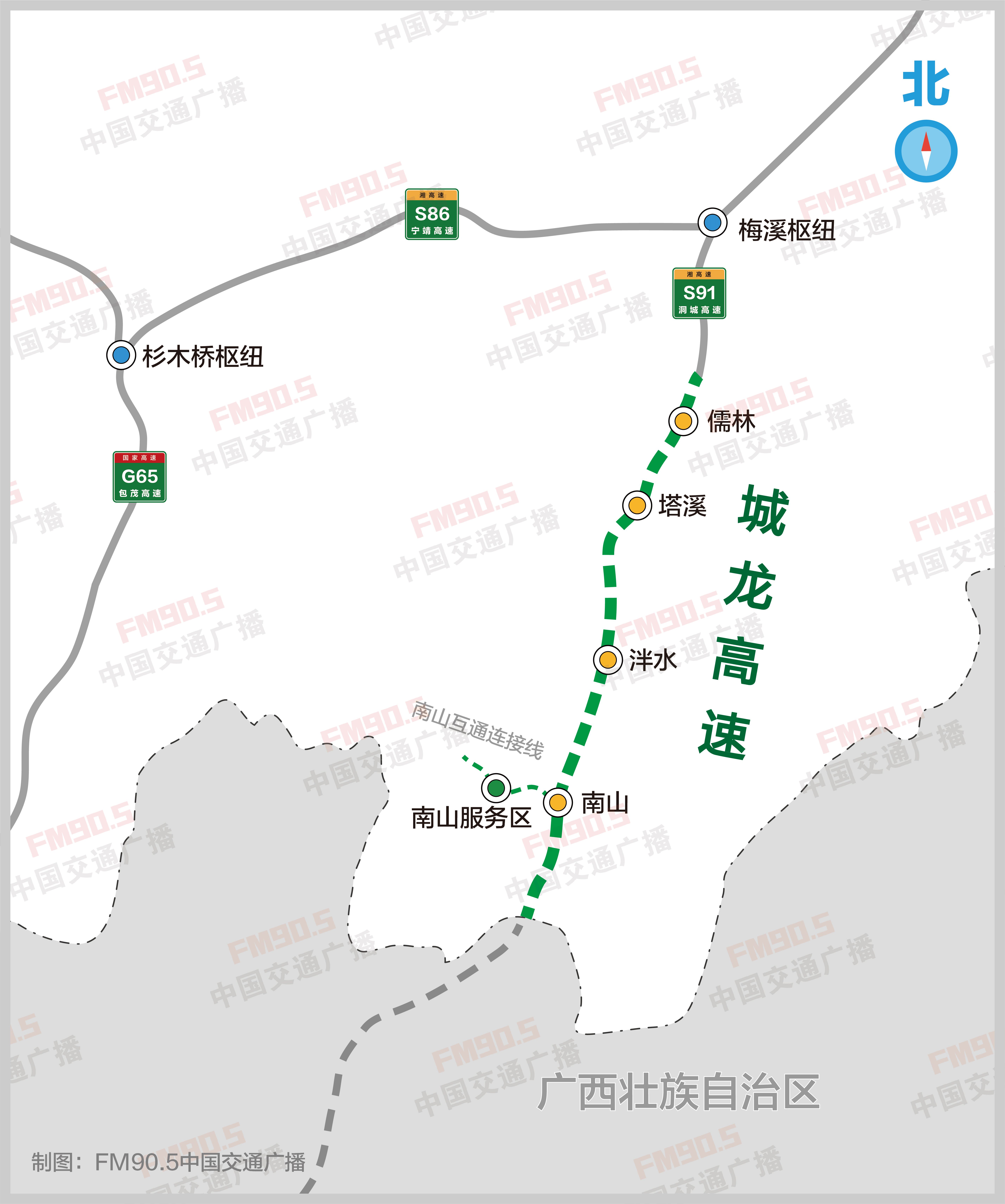江西省高快速铁路线网图_全线