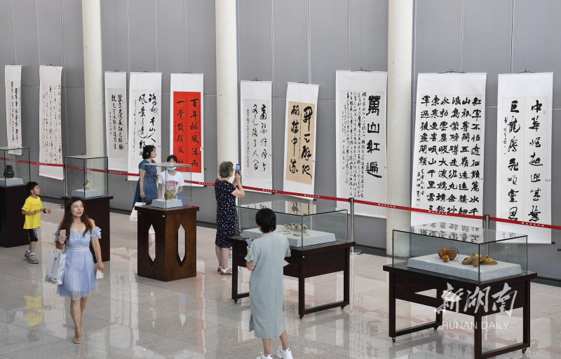 “百年征程”湖南省美术、书法、摄影主题作品展举办 新湖南www.hunanabc.com