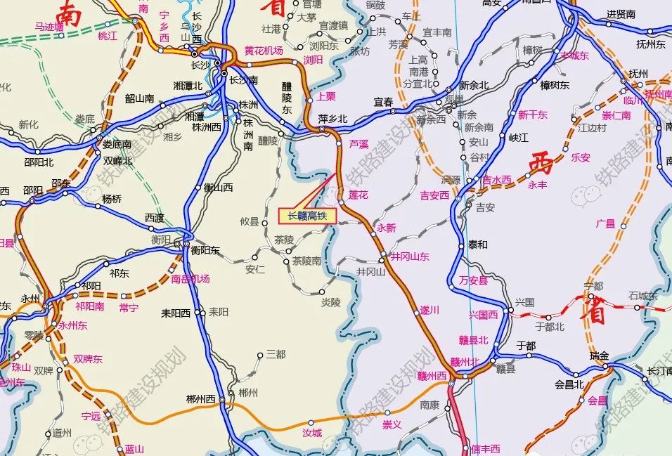 湘赣铁路线路图图片