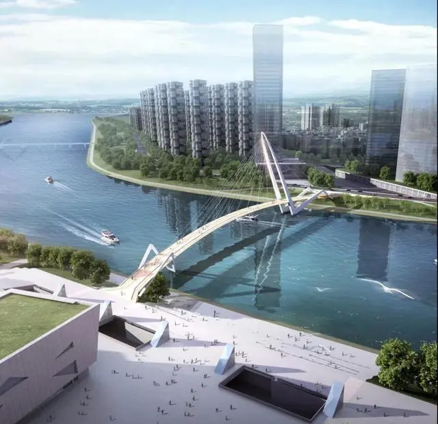 长沙这座跨浏阳河步行桥今年开建