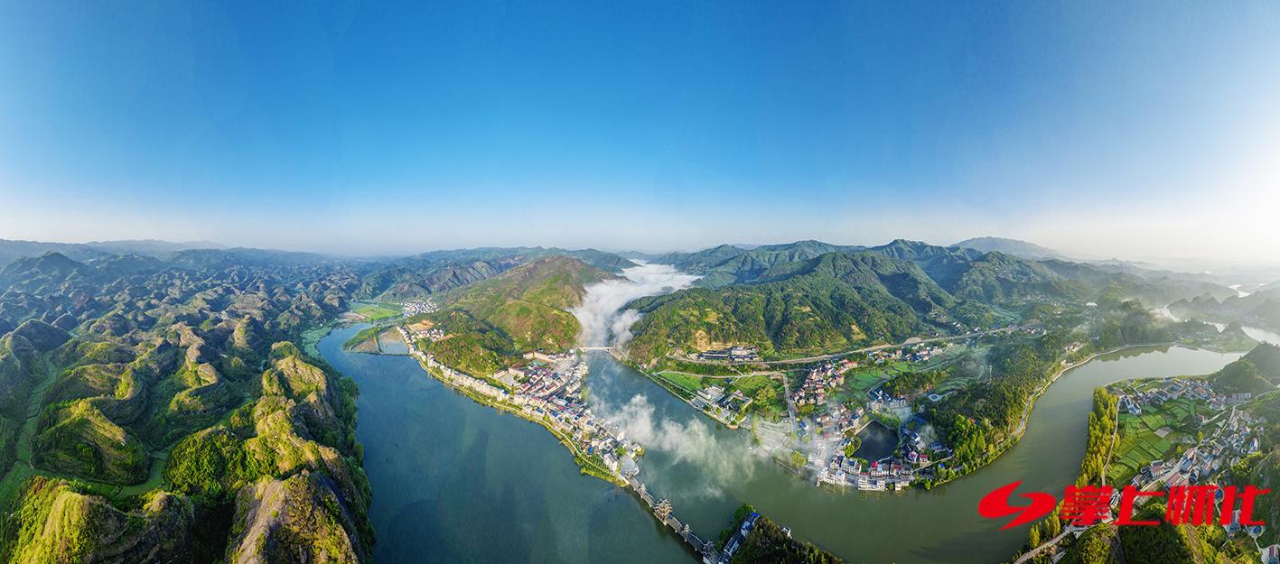 组图 碧水丹霞惹人醉—航拍思蒙山水 新湖南客户端 新湖南