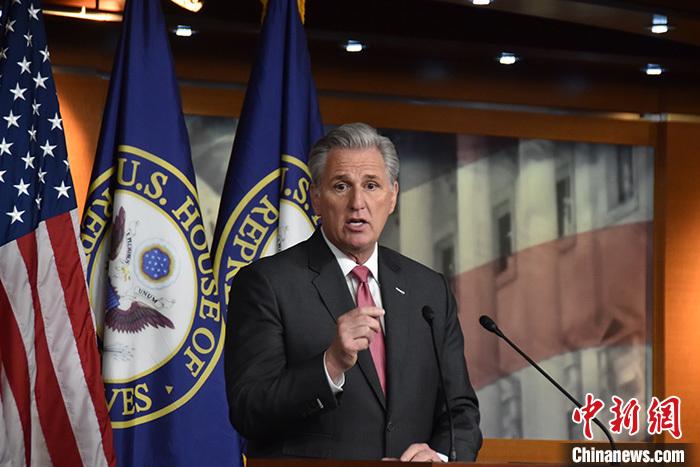 资料图：美国众议院众议长麦卡锡。<a target='_blank' href='/'>中新社</a>记者 沙晗汀 摄